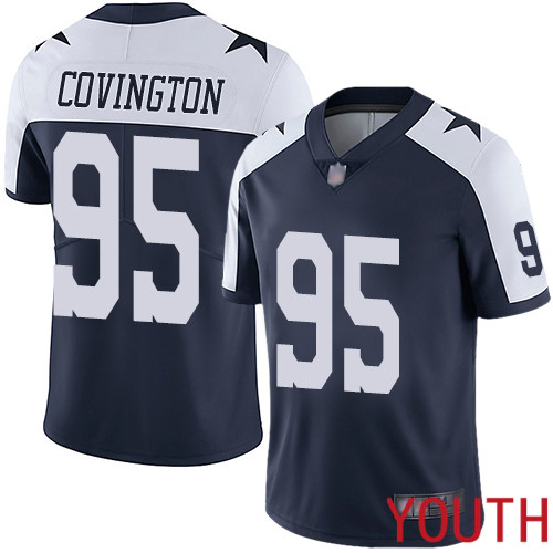 Youth Dallas Cowboys Limited Navy Blue Christian Covington Alternate #95 Vapor Untouchable Throwback NFL Jersey->youth nfl jersey->Youth Jersey